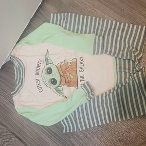 3t 4 pc star wars pajama set (baby Yoda cutest bounty in the galaxy) long-sleev